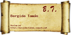 Bergida Tamás névjegykártya